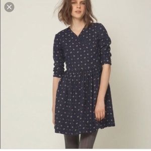 Steven Alan Navy Floral Wrap Dress